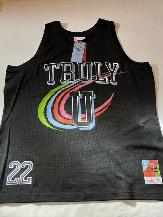Mitchell & Ness Other - Mitchell & Ness Black Truly U Rainbow Graphic Basketball Jersey
